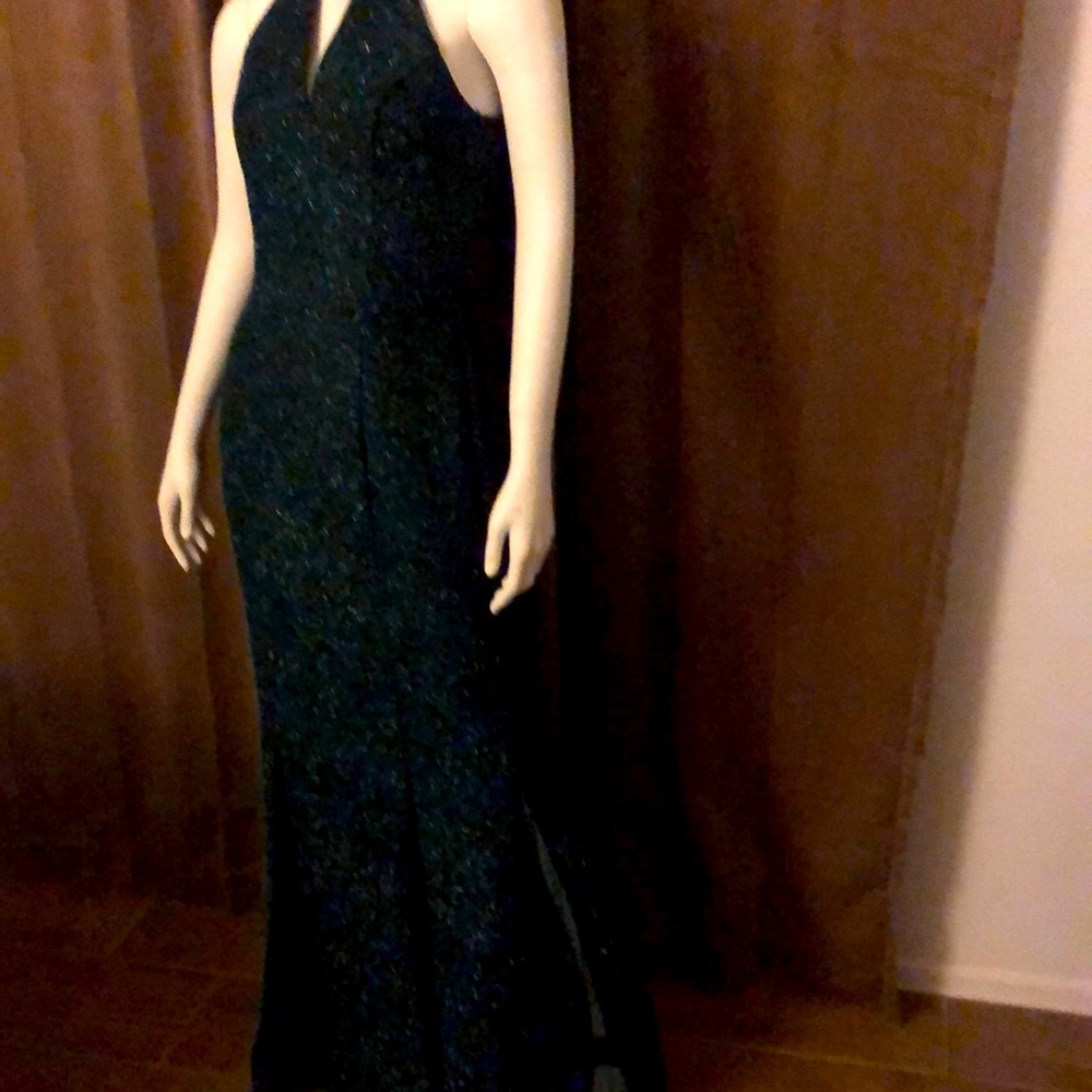 NW NightWay dress green With sparkles bareback gorgeous in a size 4